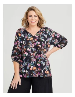 Best Pirce 😍 Taking Shape Natural Oriental Print Top In Print 🧨