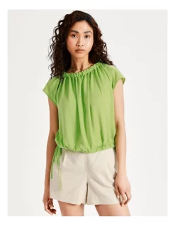 Best deal 🔔 Piper Bruised Recycled Poly Top In Lime ✨