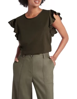 Brand new 🔔 Marcs Emryn Satin Sleeve Top In Forest Night ✨