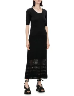 Promo βοΈ Veronika Maine Elbow Sleeve Scoop Neck Knit In Black π