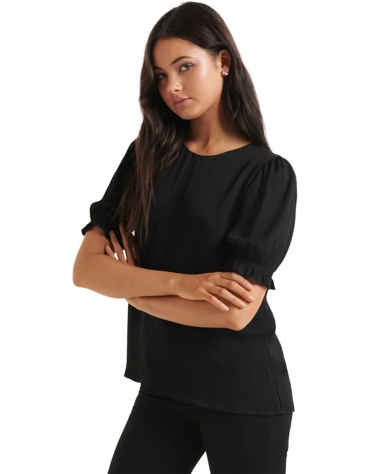 Best deal π Forever New Alana Puff Sleeve Blouse In Black π - Image 3